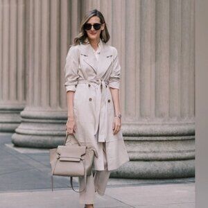 Everlane‎ The Drape Trench Coat In Sandstone Beige Cream Tan Small